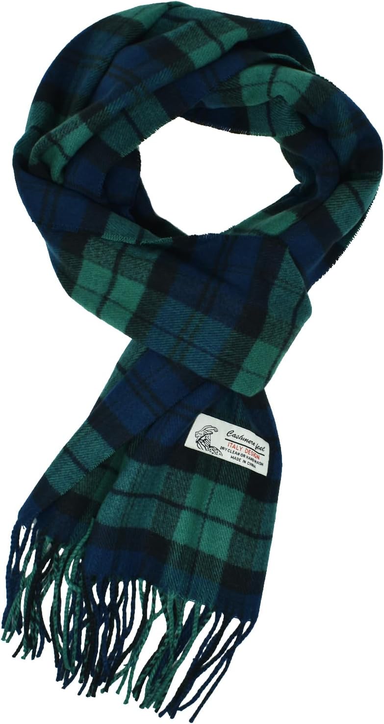 Glory Max Scottish Stewart Tartan Plaid Luxurious Winter Scarf Soft Cashmere Feel 72"x12" - Image 1